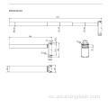 Altura escritorio ajustable columna de elevación eléctrica patas de metal